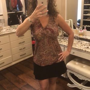 INC sparkly razor back blouse size Large!